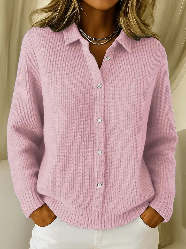 Petra Button-Front Longline Cardigan in Blue, view 2
