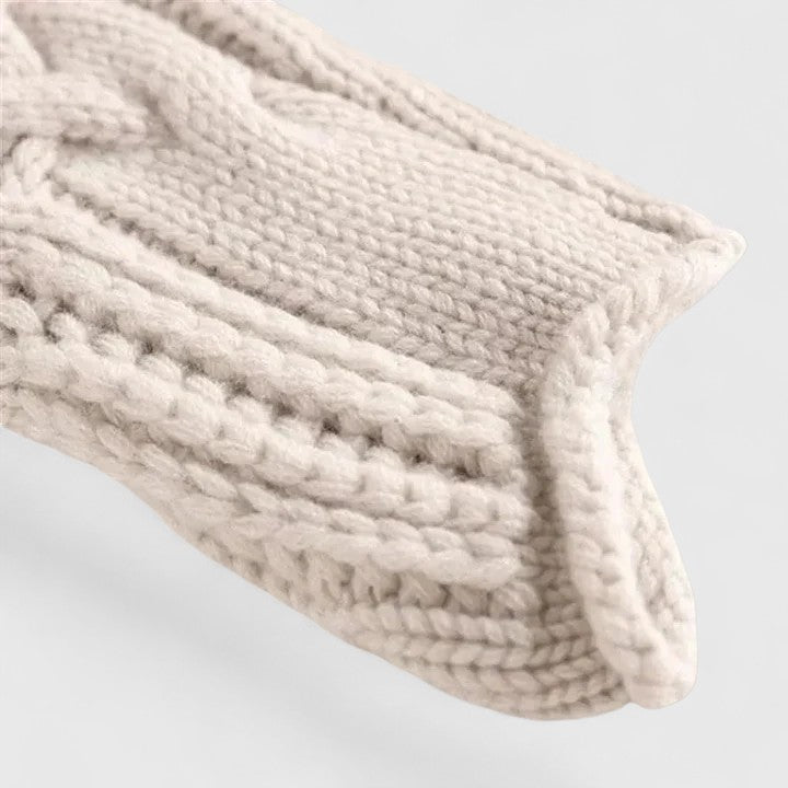 Isadora Cable Knit Turtleneck Sweater in Blue, view 6