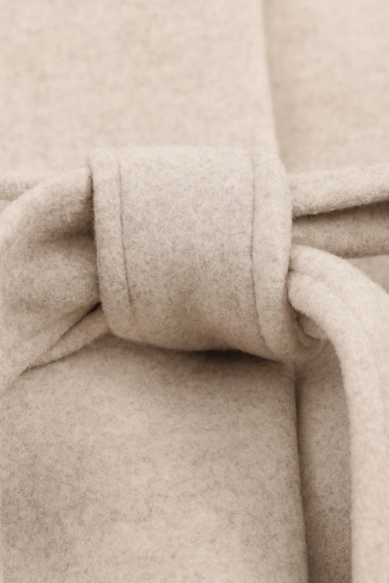 Franca Winter Coat with Crew Neck in Beige, view 7