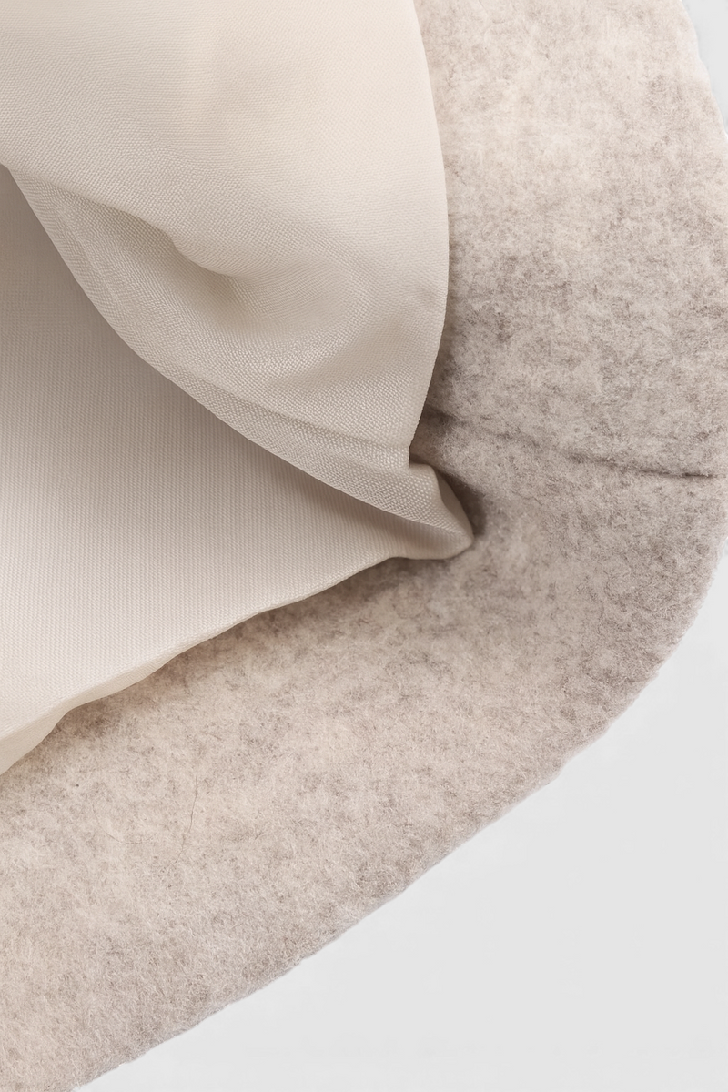 Franca Winter Coat with Crew Neck in Beige, view 9
