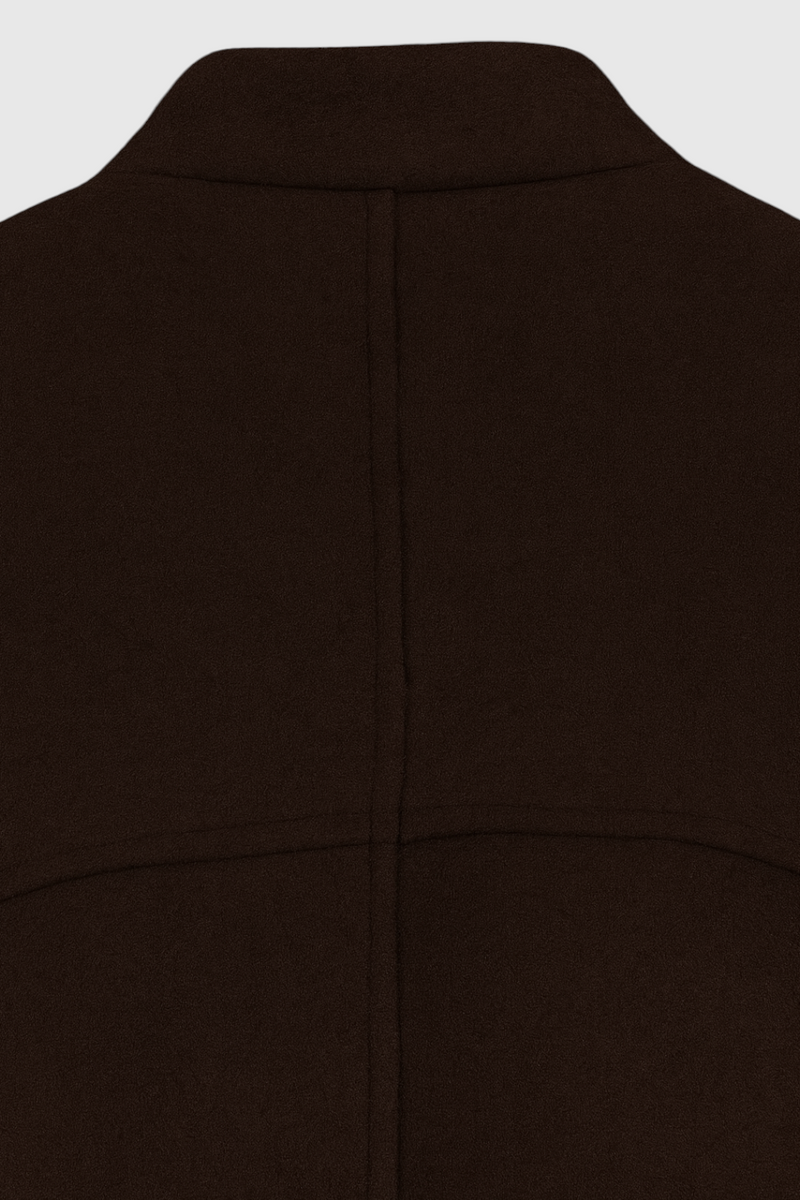 Louisa Winter Coat with Crew Neck in Brown, view 7