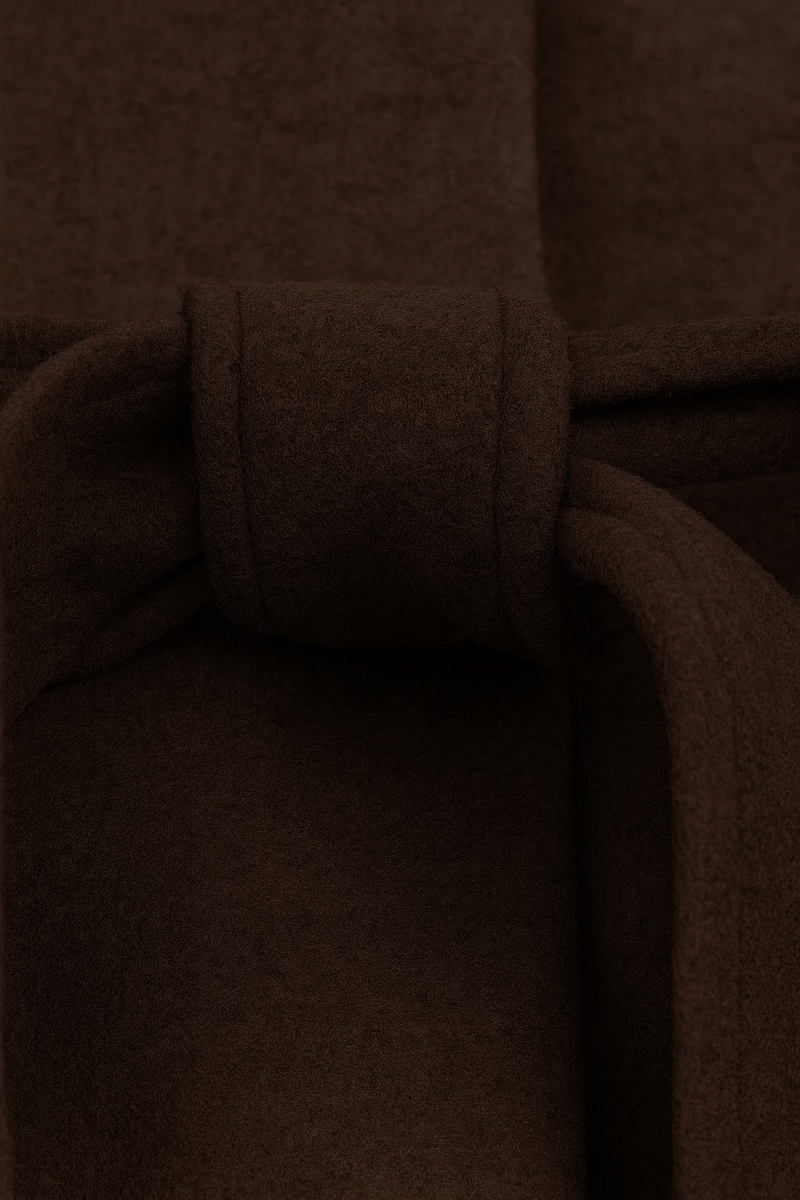 Louisa Winter Coat with Crew Neck in Brown, view 8
