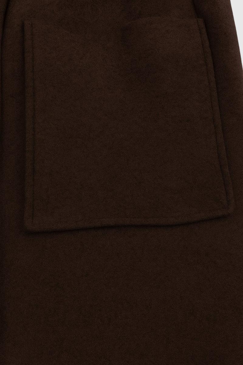 Louisa Winter Coat with Crew Neck in Brown, view 9