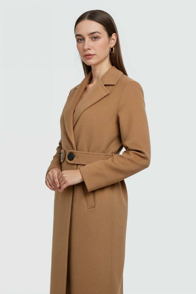 Beatrice Mid-Length Coat in Brown, view 1