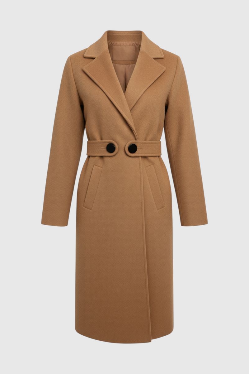 Beatrice Mid-Length Coat in Brown, view 3