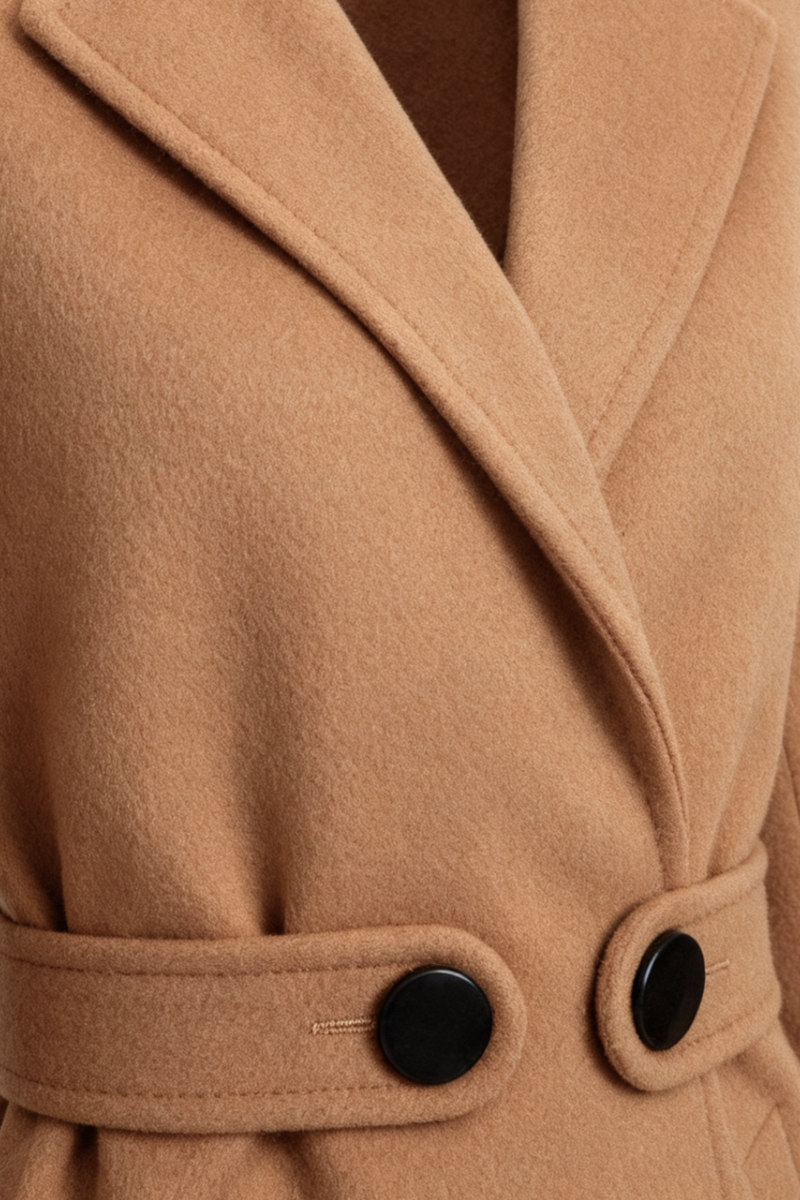 Beatrice Mid-Length Coat in Brown, view 5